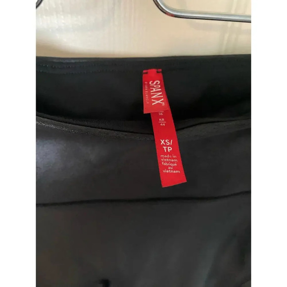 Spanx Faux Leather High Rise Women's Leggings XS in Black - Picture 8 of 9